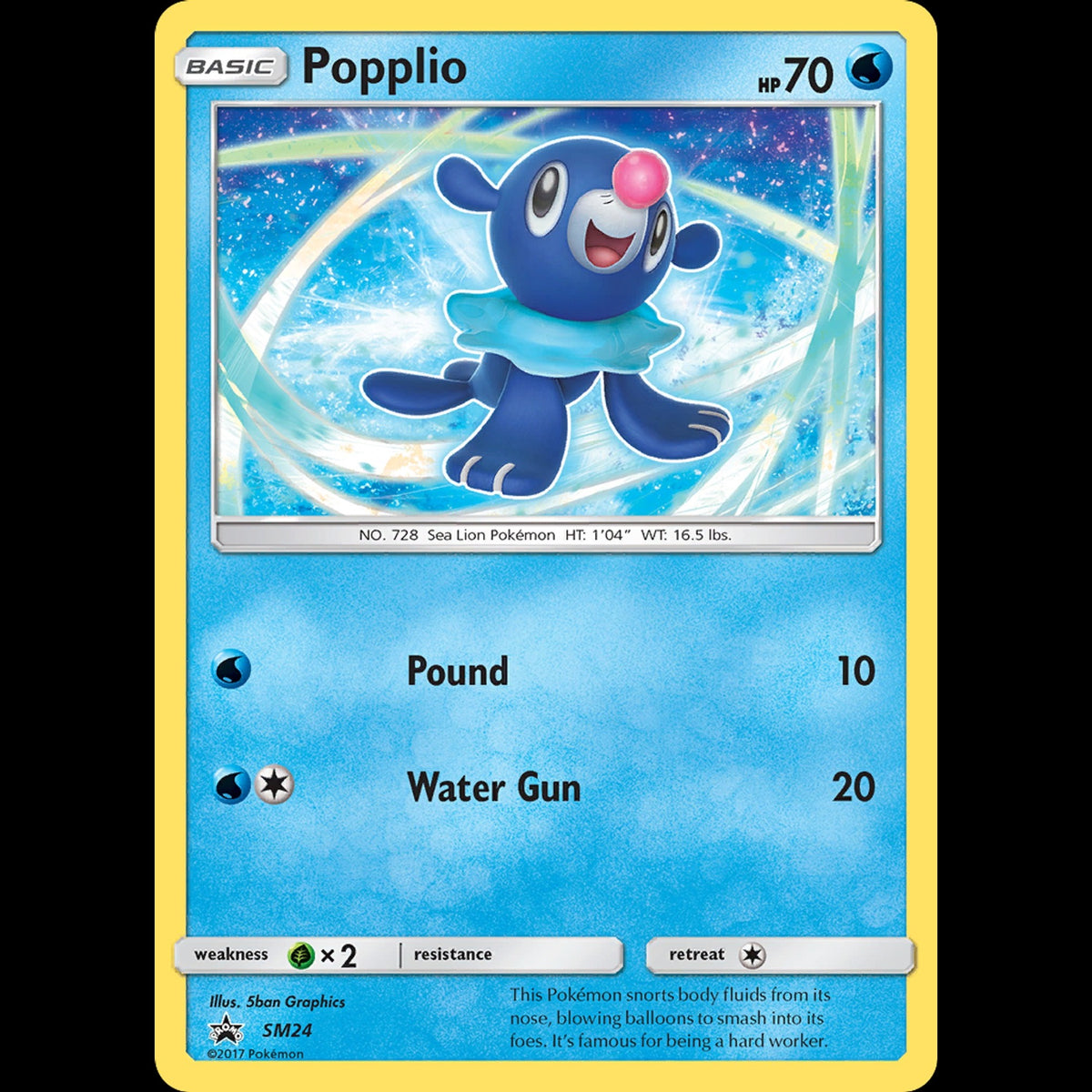Popplio - SM Black Star Promos #SM24 - Promo