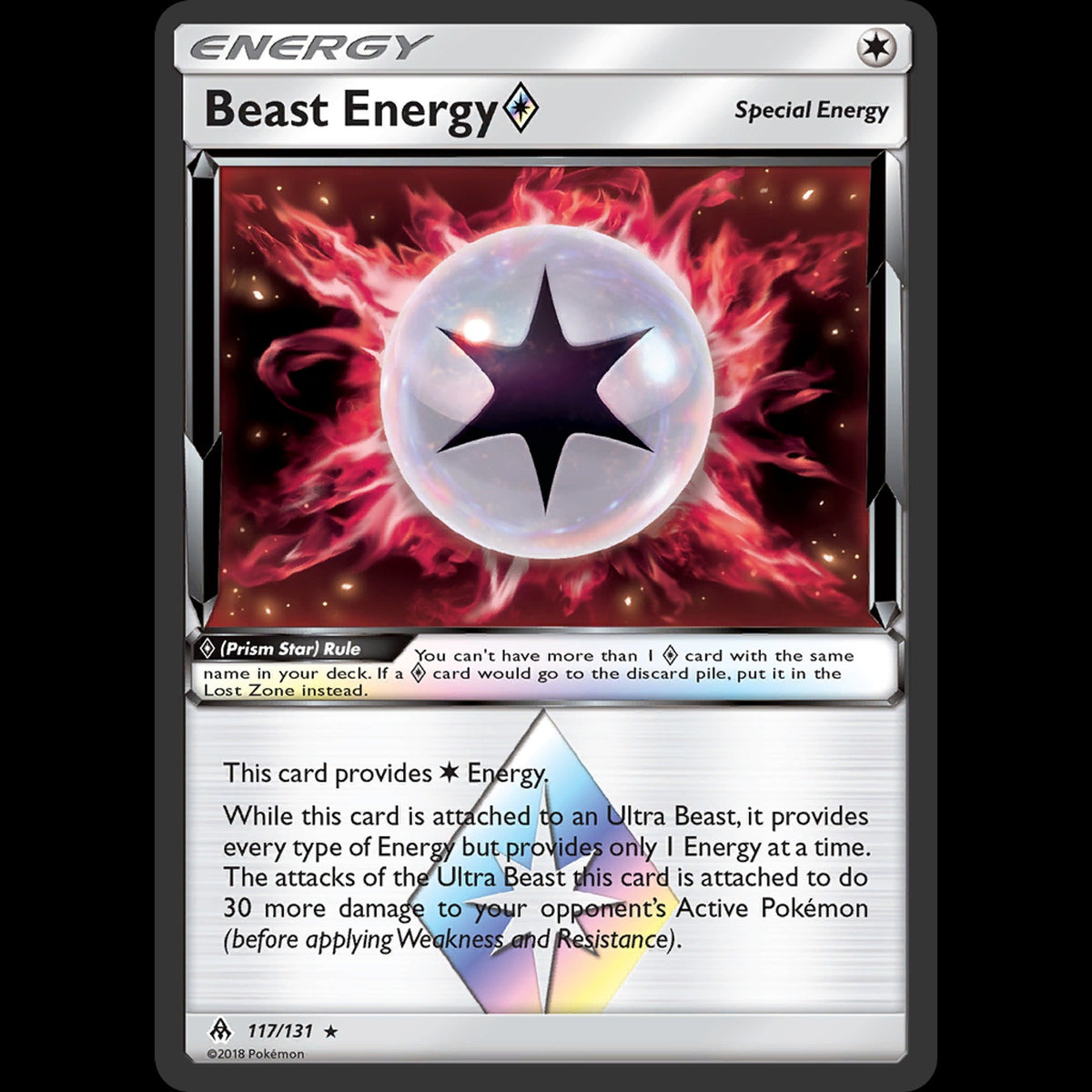 Beast Energy ◇ - Forbidden Light #117/131 - Rare Prism Star