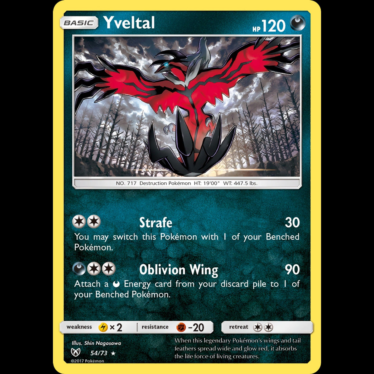 Yveltal - Shining Legends #54/73 - Rare Holo