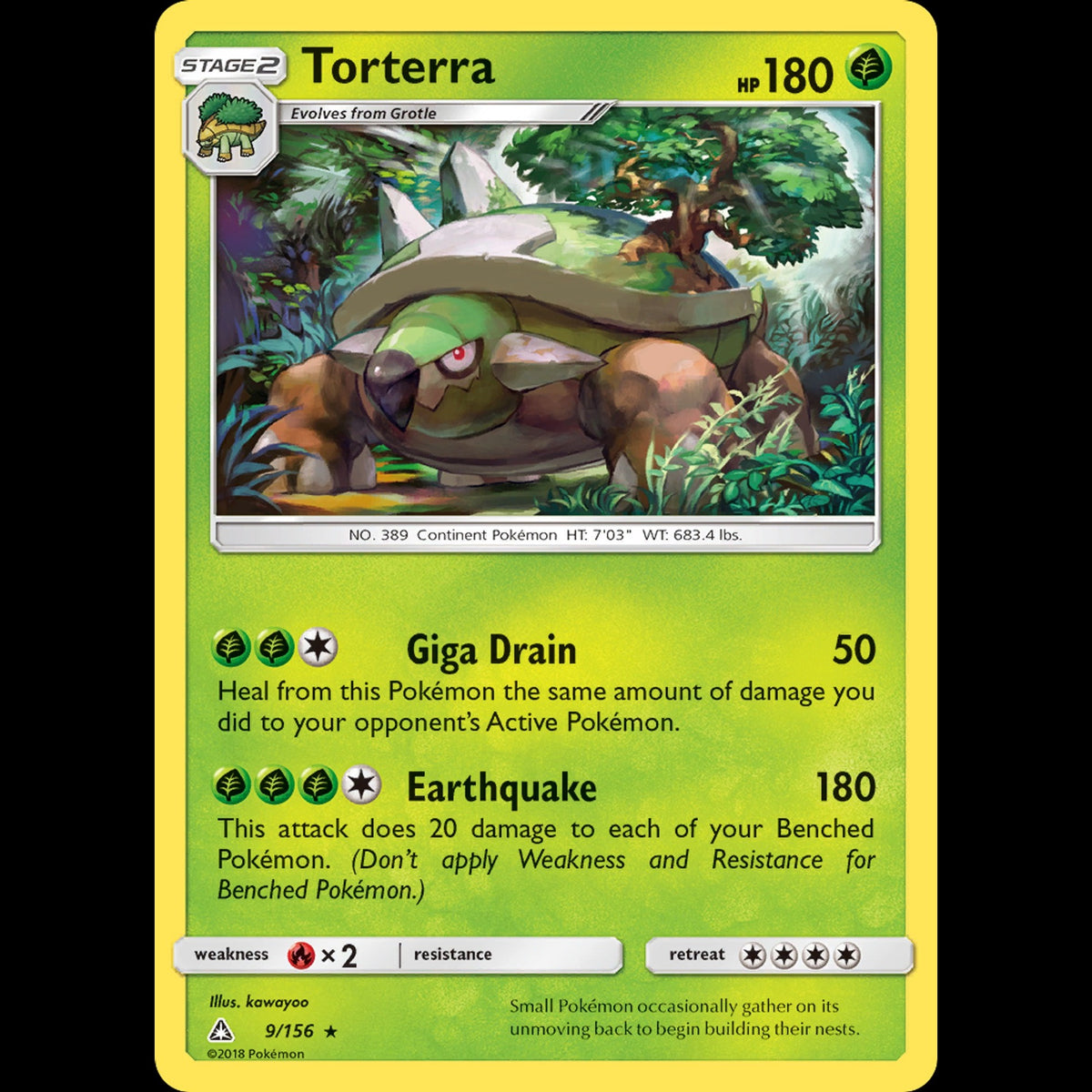 Torterra - Ultra Prism #9/156 - Rare Holo