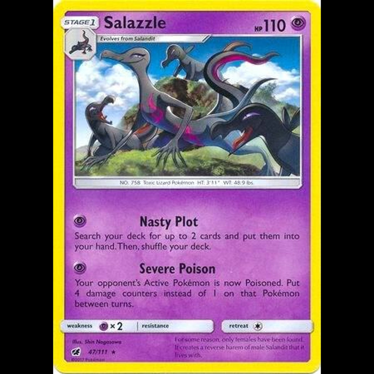 Salazzle - Crimson Invasion #47/111 - Rare Holo