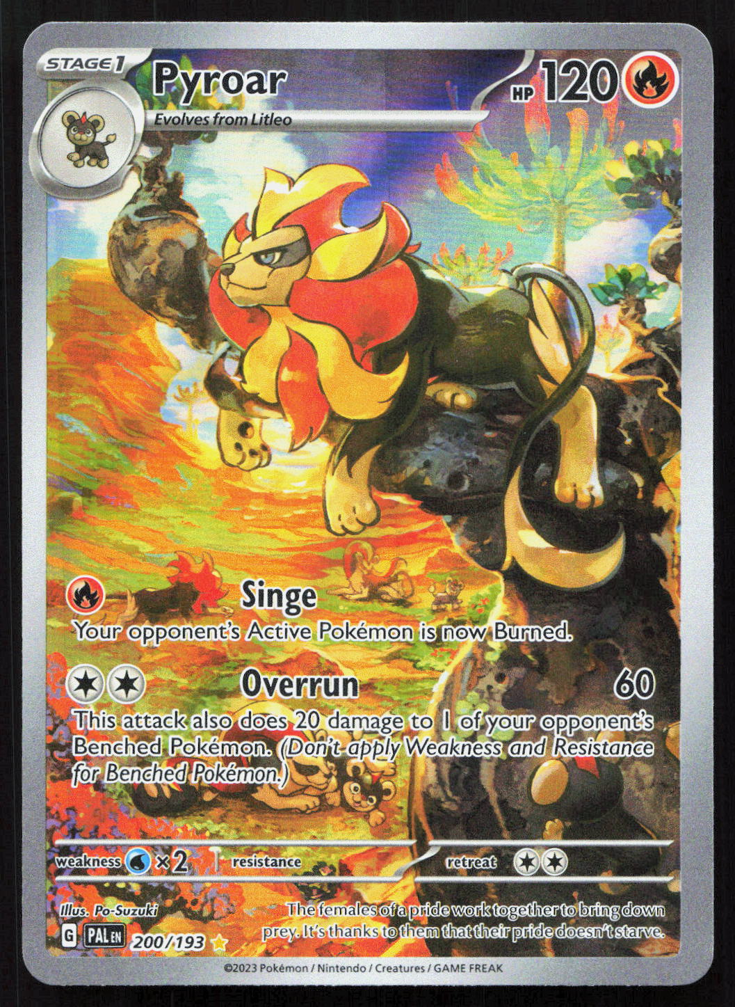 Pyroar - Paldea Evolved #200/193 - Illustration Rare