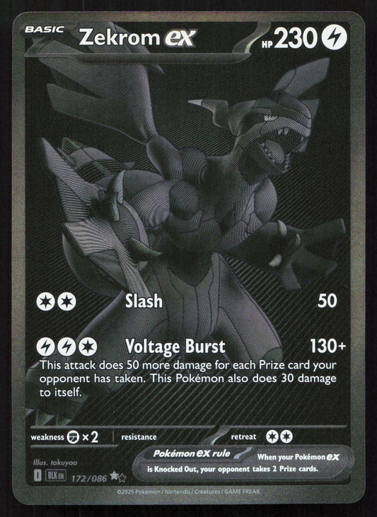 Zekrom ex - Black Bolt #172/086 - Black White Rare