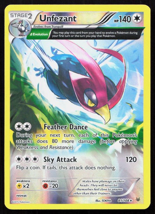 Unfezant - Roaring Skies #81/108 - Rare