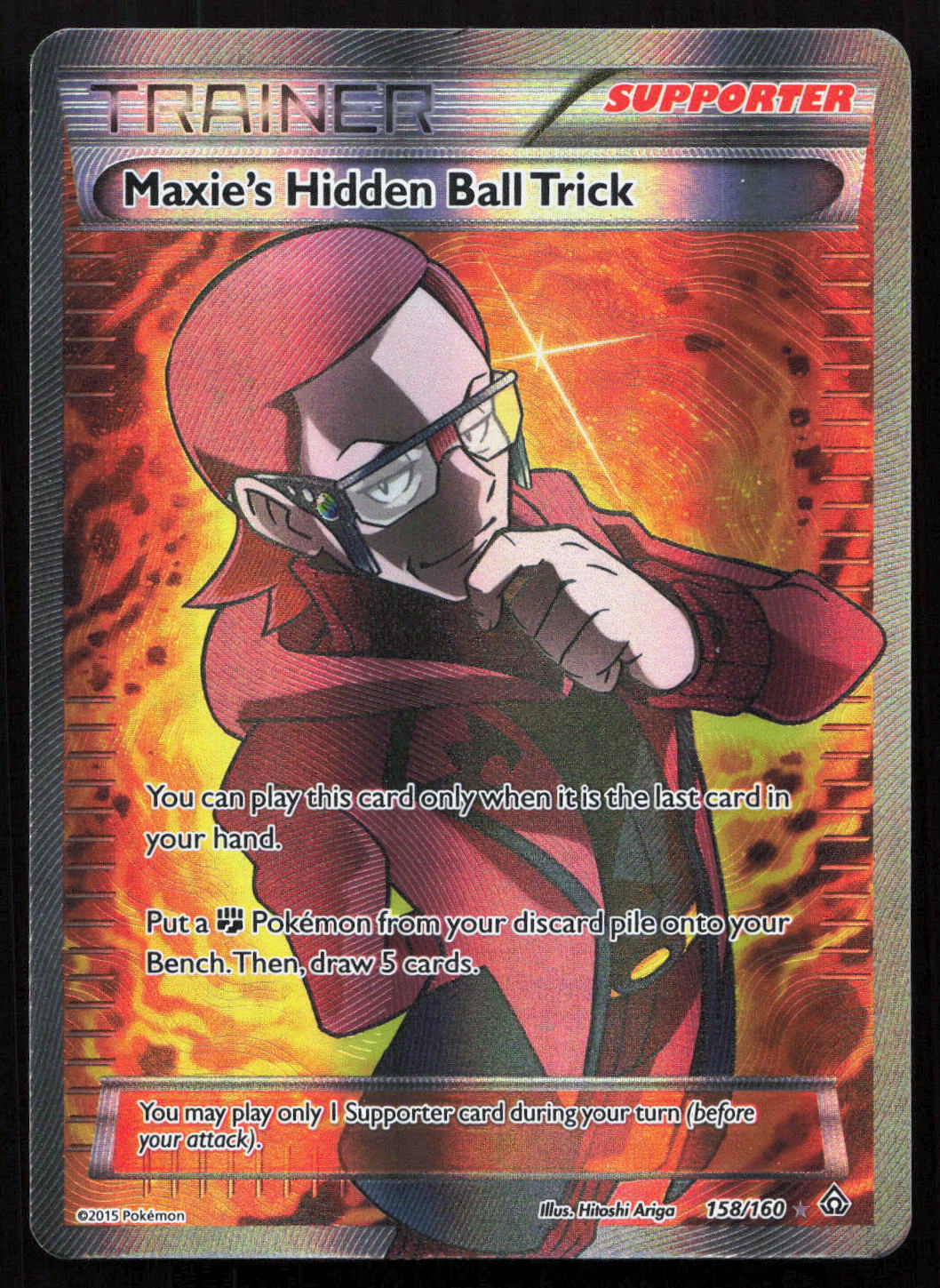 Maxie's Hidden Ball Trick - Primal Clash #158/160 - Rare Ultra