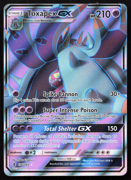 Toxapex-GX - Guardians Rising #136/145 - Rare Ultra