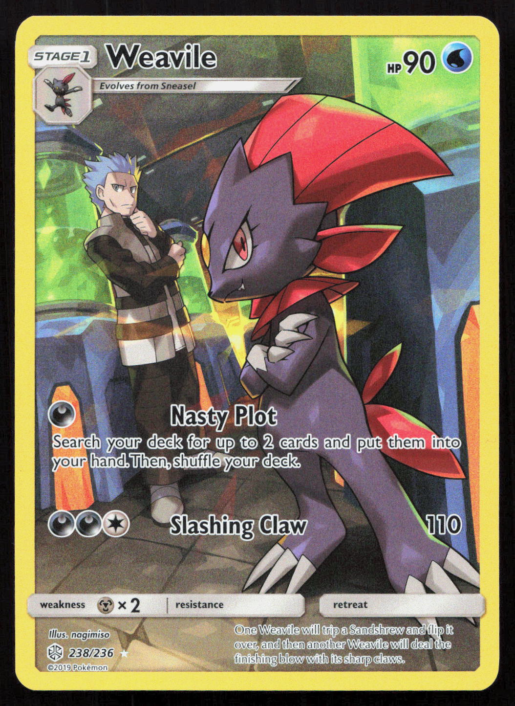 Weavile - Cosmic Eclipse #238/236 - Rare Secret