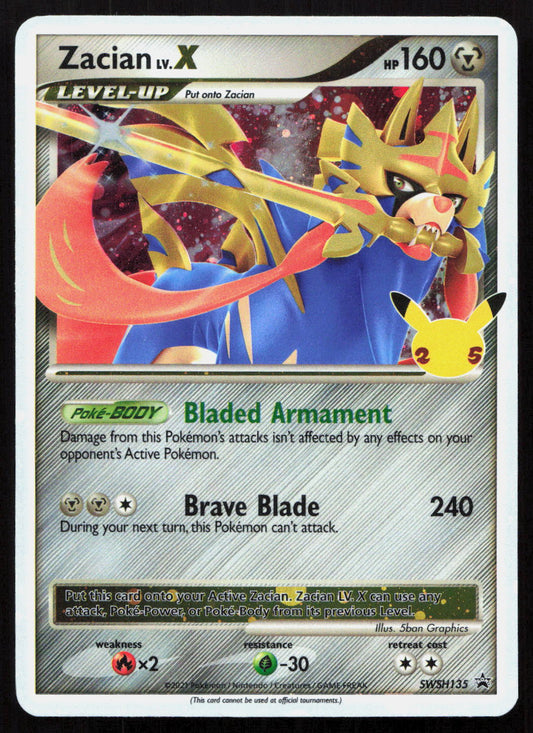 Zacian LV.X - SWSH Black Star Promos #SWSH135 - Promo