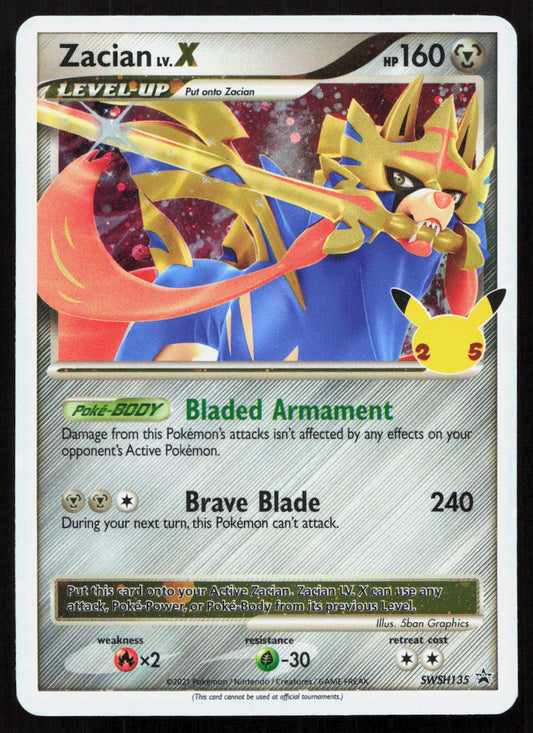 Zacian LV.X - SWSH Black Star Promos #SWSH135 - Promo