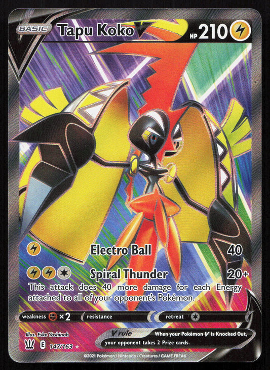 Tapu Koko V - Battle Styles #147/163 - Rare Ultra