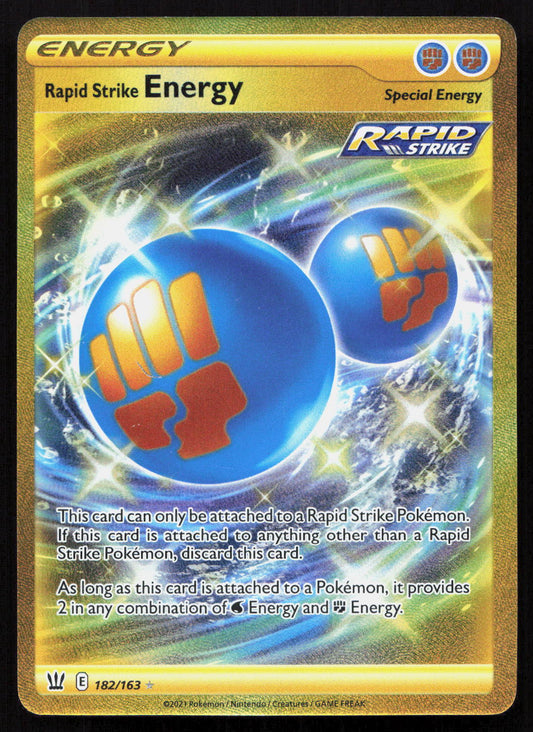 Rapid Strike Energy - Battle Styles #182/163 - Rare Secret