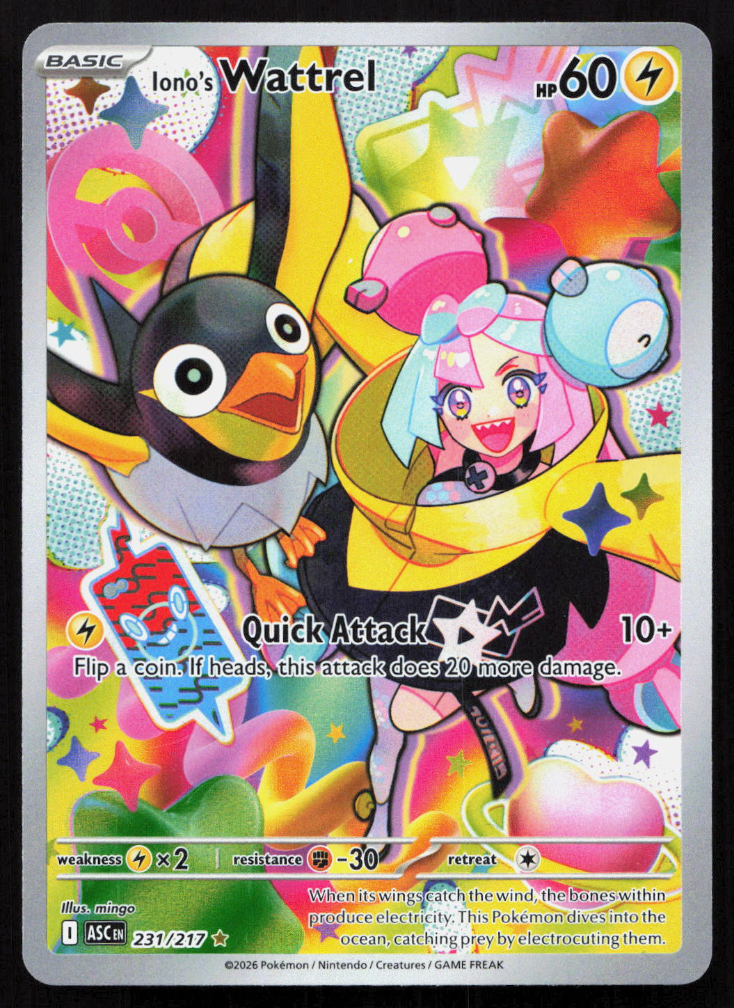 Iono's Wattrel - Ascended Heroes #231/217 - Illustration Rare