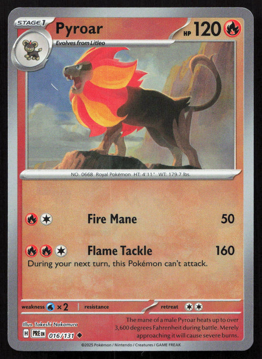 Pyroar - Prismatic Evolutions #016/131 - Uncommon