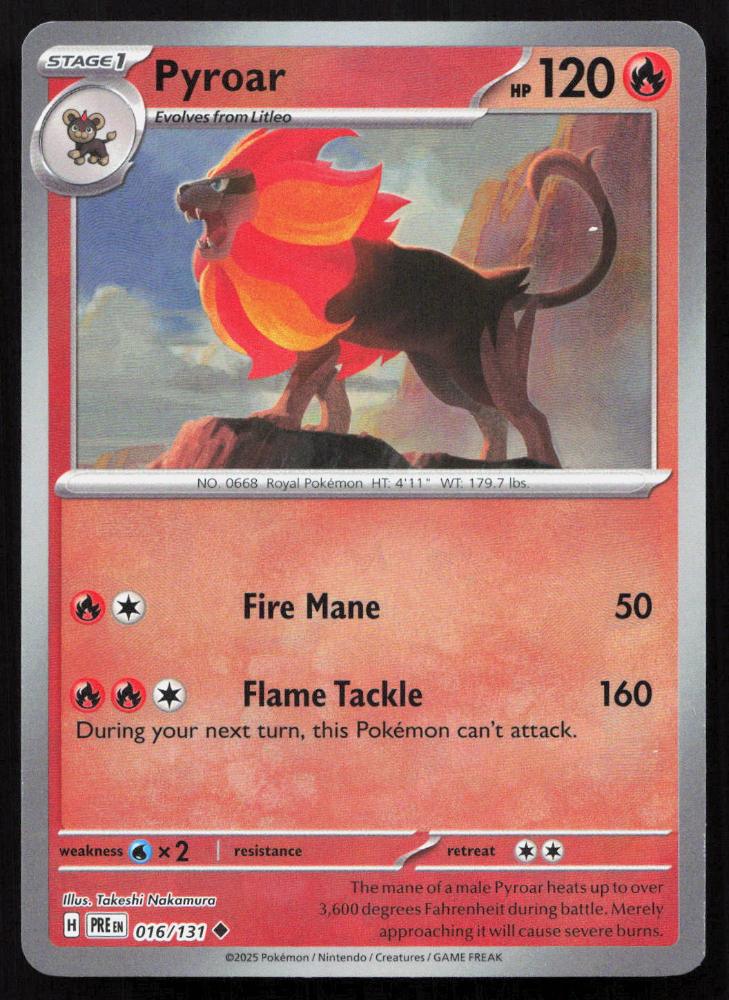 Pyroar - Prismatic Evolutions #016/131 - Uncommon
