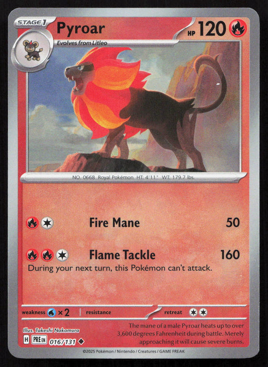 Pyroar - Prismatic Evolutions #016/131 - Uncommon