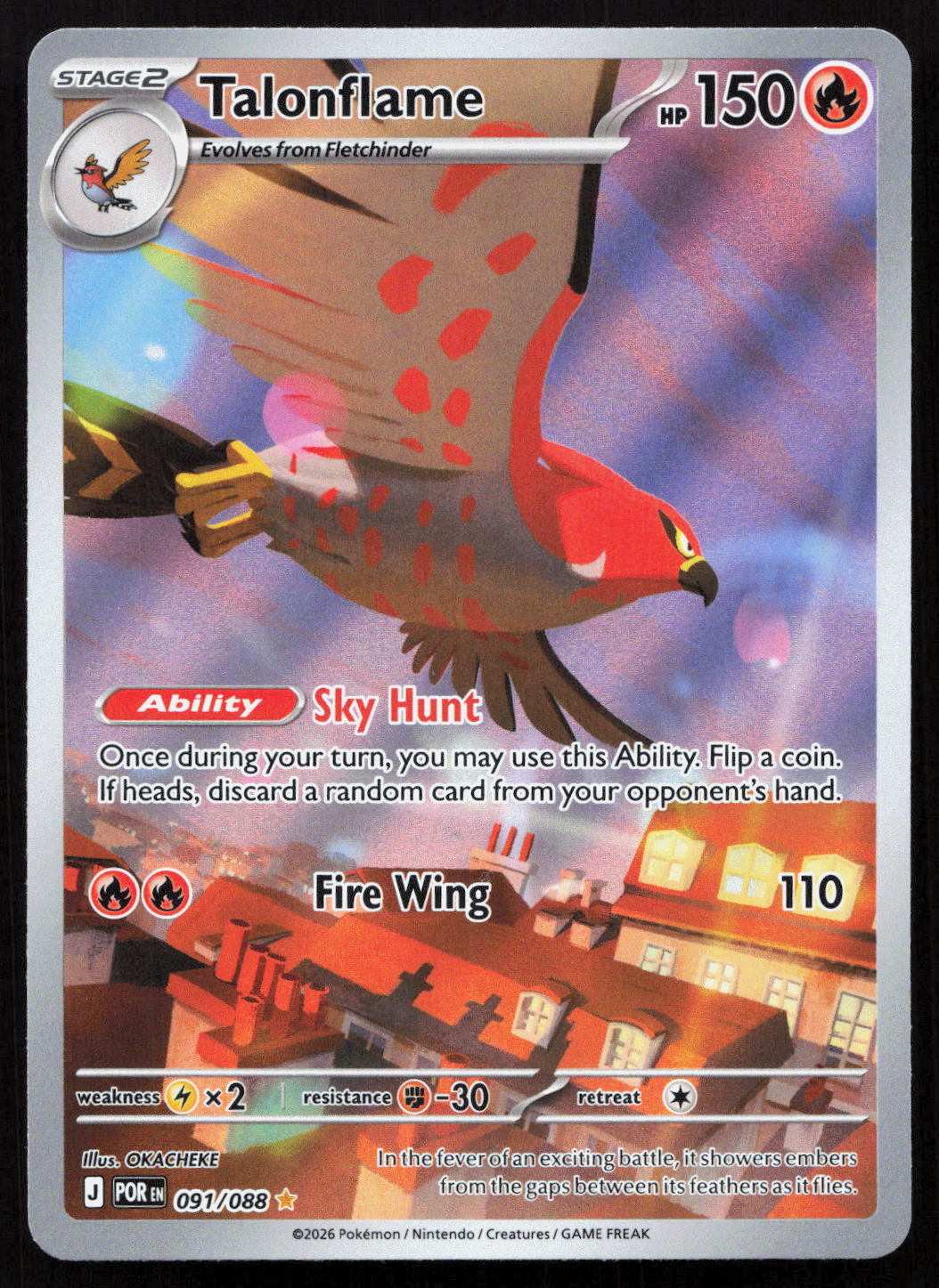 Talonflame - Perfect Order #091/088 - Illustration Rare