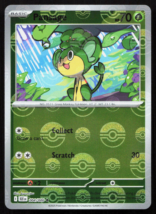 Pansage - Black Bolt #004/086 - Common