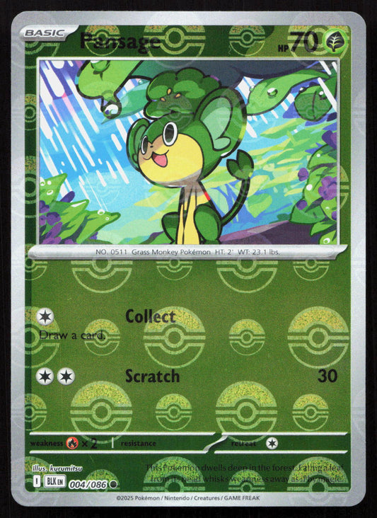 Pansage - Black Bolt #004/086 - Common