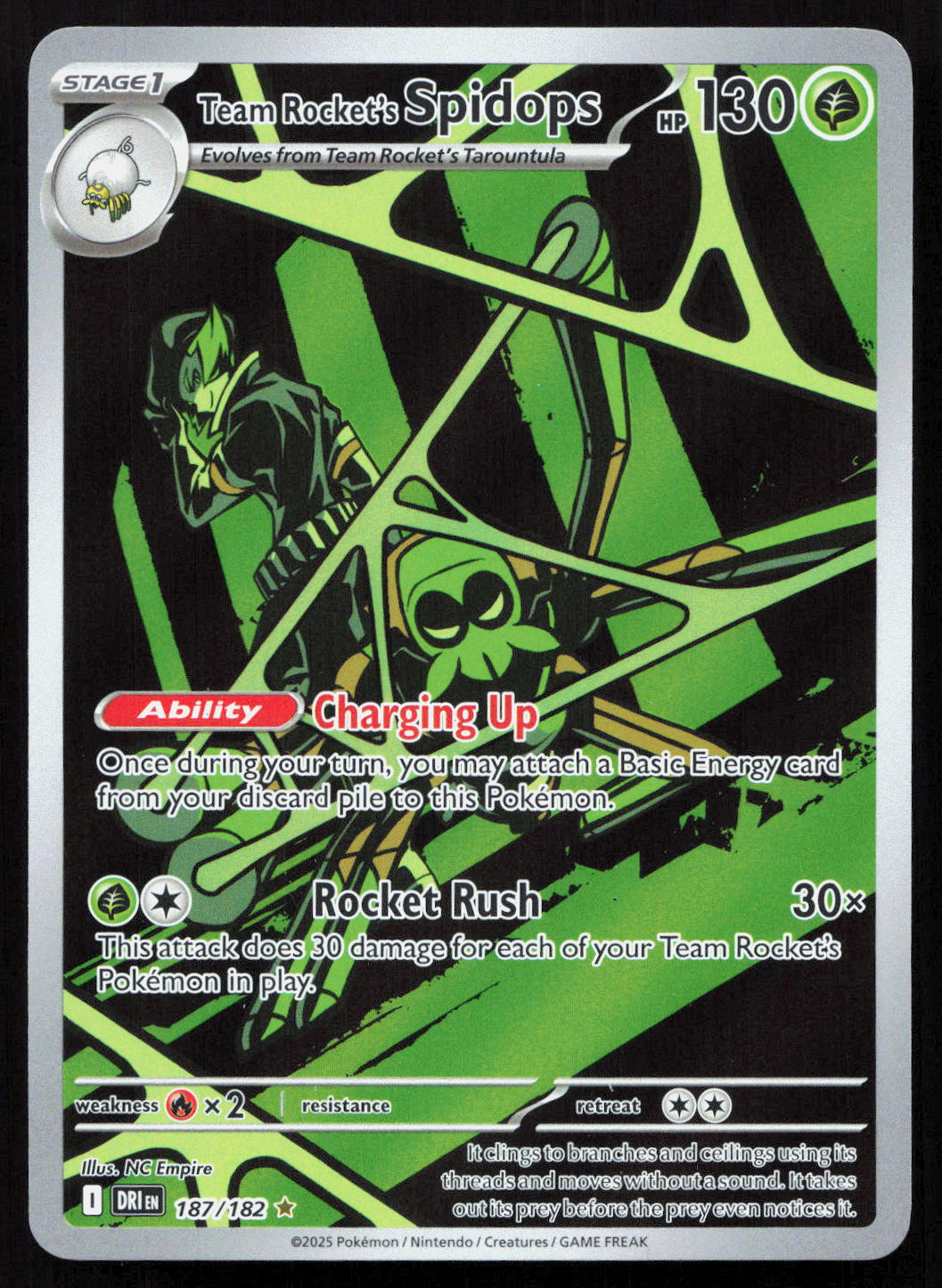 Team Rocket's Spidops - Destined Rivals #187/182 - Illustration Rare