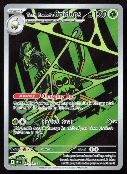 Team Rocket's Spidops - Destined Rivals #187/182 - Illustration Rare