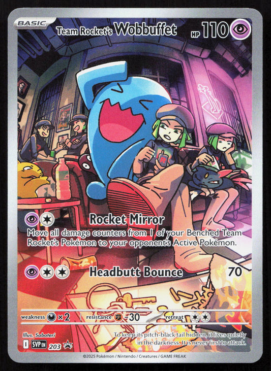 Team Rocket's Wobbuffet - Scarlet & Violet Black Star Promos #203 - Promo
