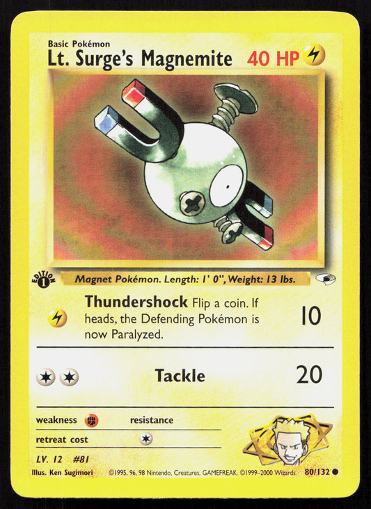 Lt. Surge's Magnemite - Gym Heroes #80/132 - Common