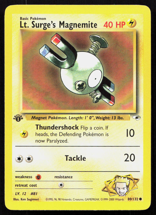 Lt. Surge's Magnemite - Gym Heroes #80/132 - Common