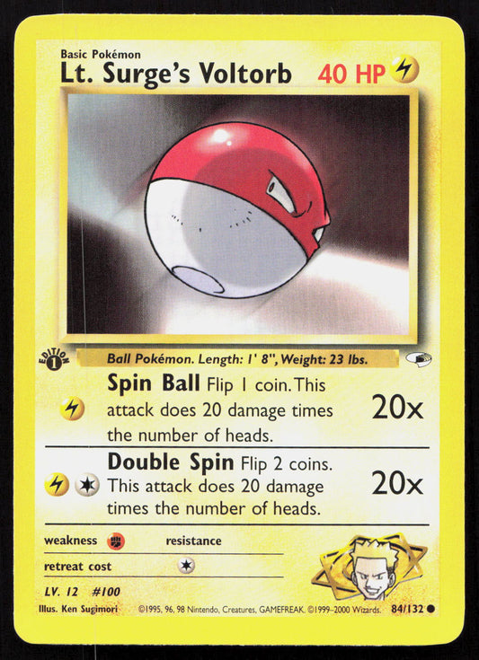 Lt. Surge's Voltorb - Gym Heroes #84/132 - Common