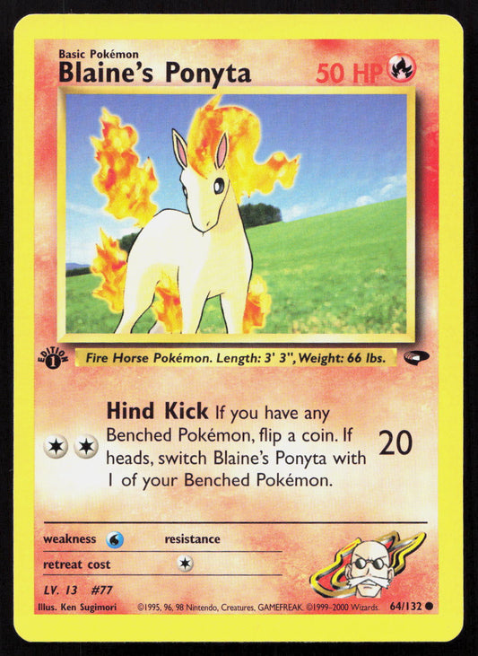 Blaine's Ponyta - Gym Challenge #64/132 - Common