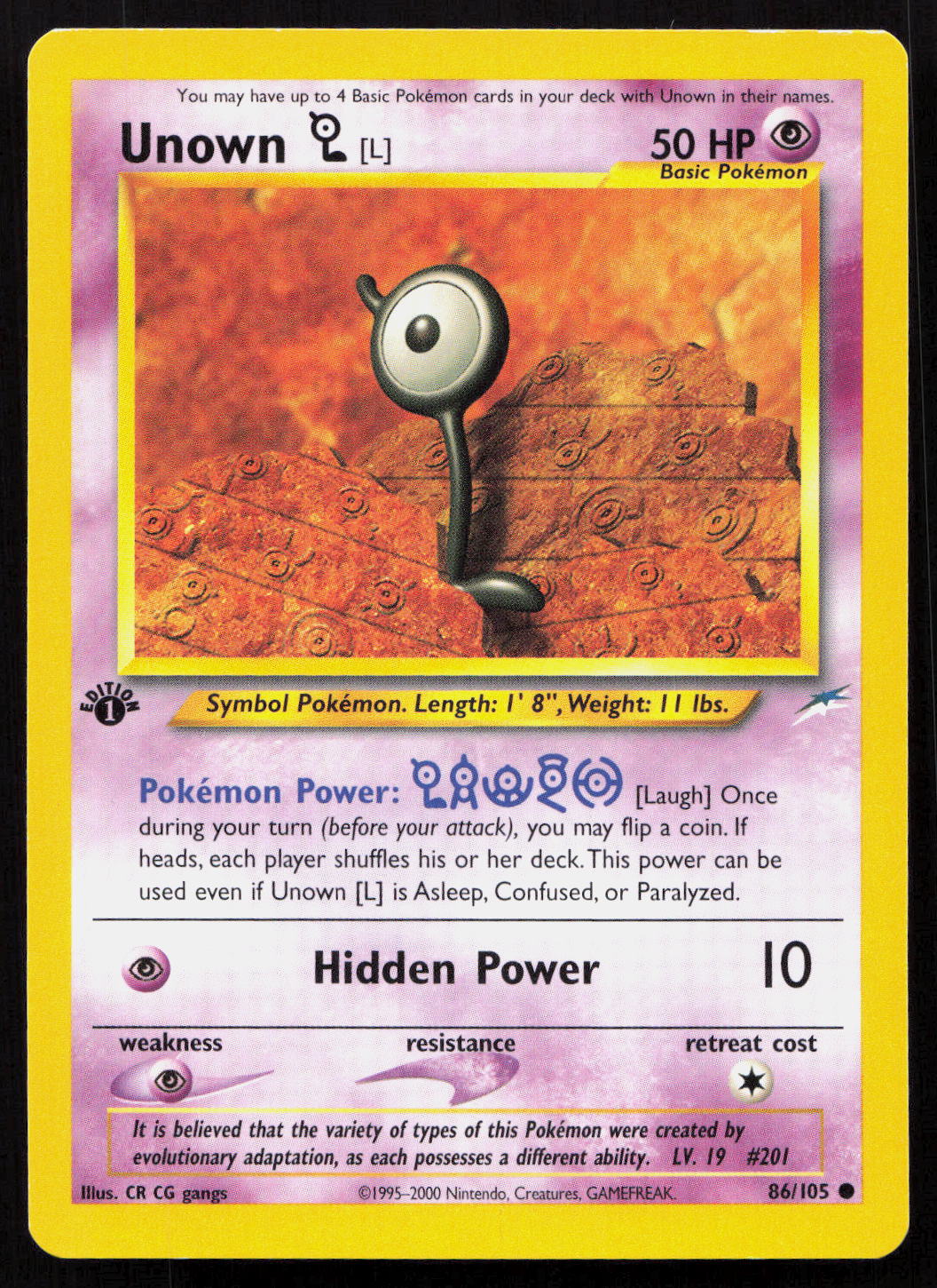 Unown [L] - Neo Destiny #86/105 - Common