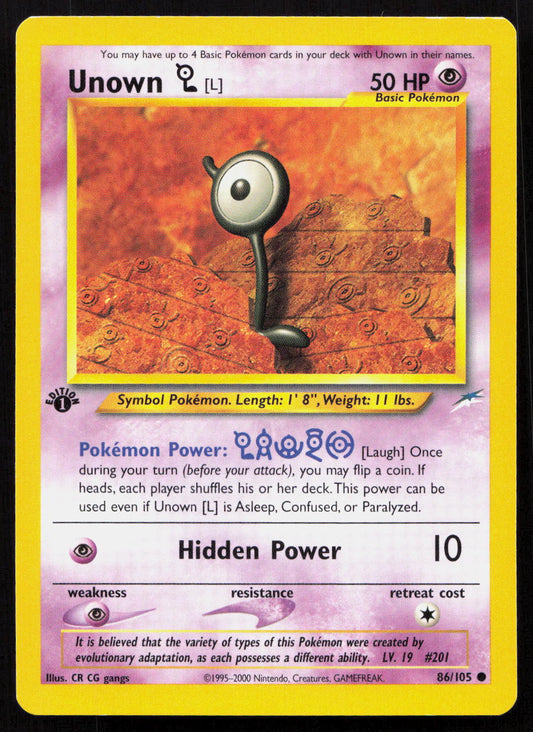 Unown [L] - Neo Destiny #86/105 - Common