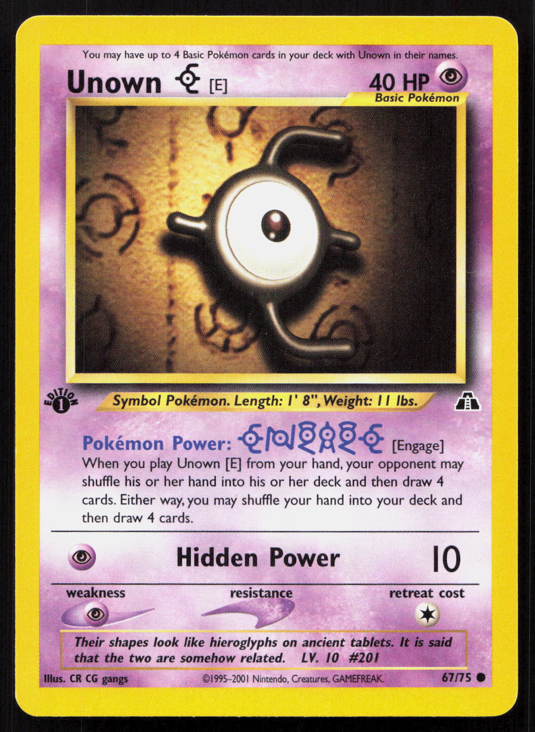 Unown [E] - Neo Discovery #67/75 - Common