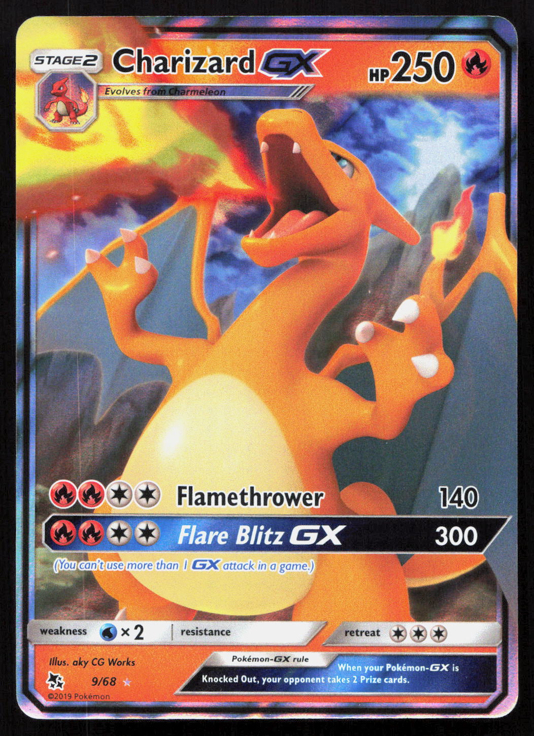 Charizard-GX - Hidden Fates #9/68 - Rare Holo GX