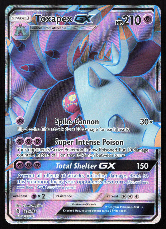 Toxapex-GX - Guardians Rising #136/145 - Rare Ultra
