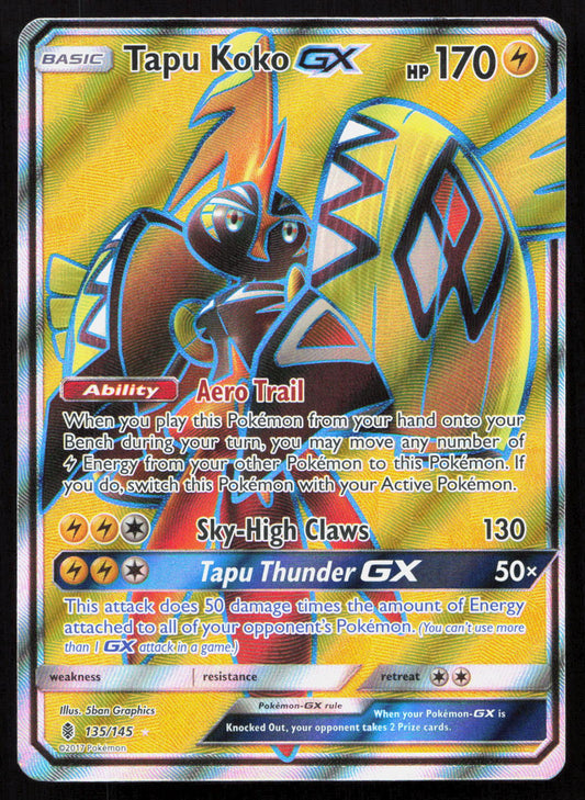 Tapu Koko-GX - Guardians Rising #135/145 - Rare Ultra