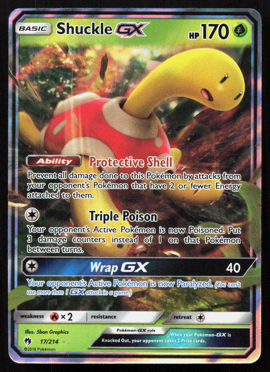 Shuckle-GX - Lost Thunder #17/214 - Rare Holo GX