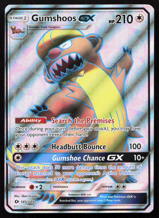 Gumshoos-GX - Sun & Moon #145/149 - Rare Ultra