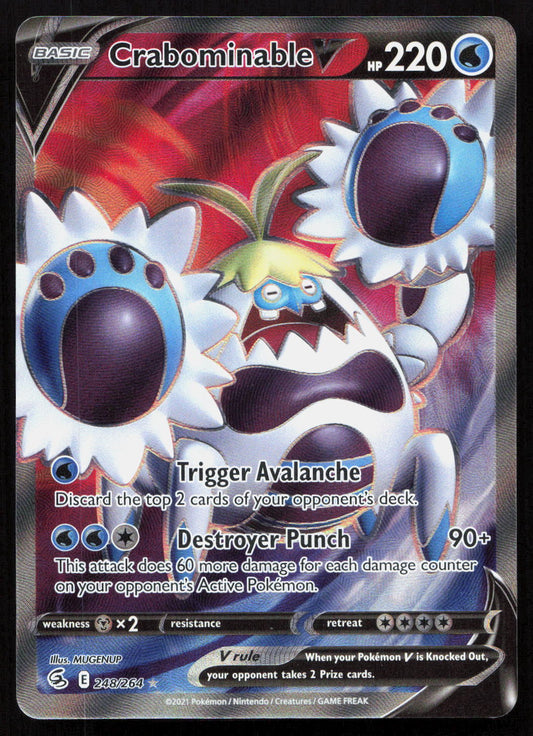 Crabominable V - Fusion Strike #248/264 - Rare Ultra