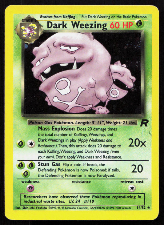 Dark Weezing - Team Rocket #14/82 - Rare Holo