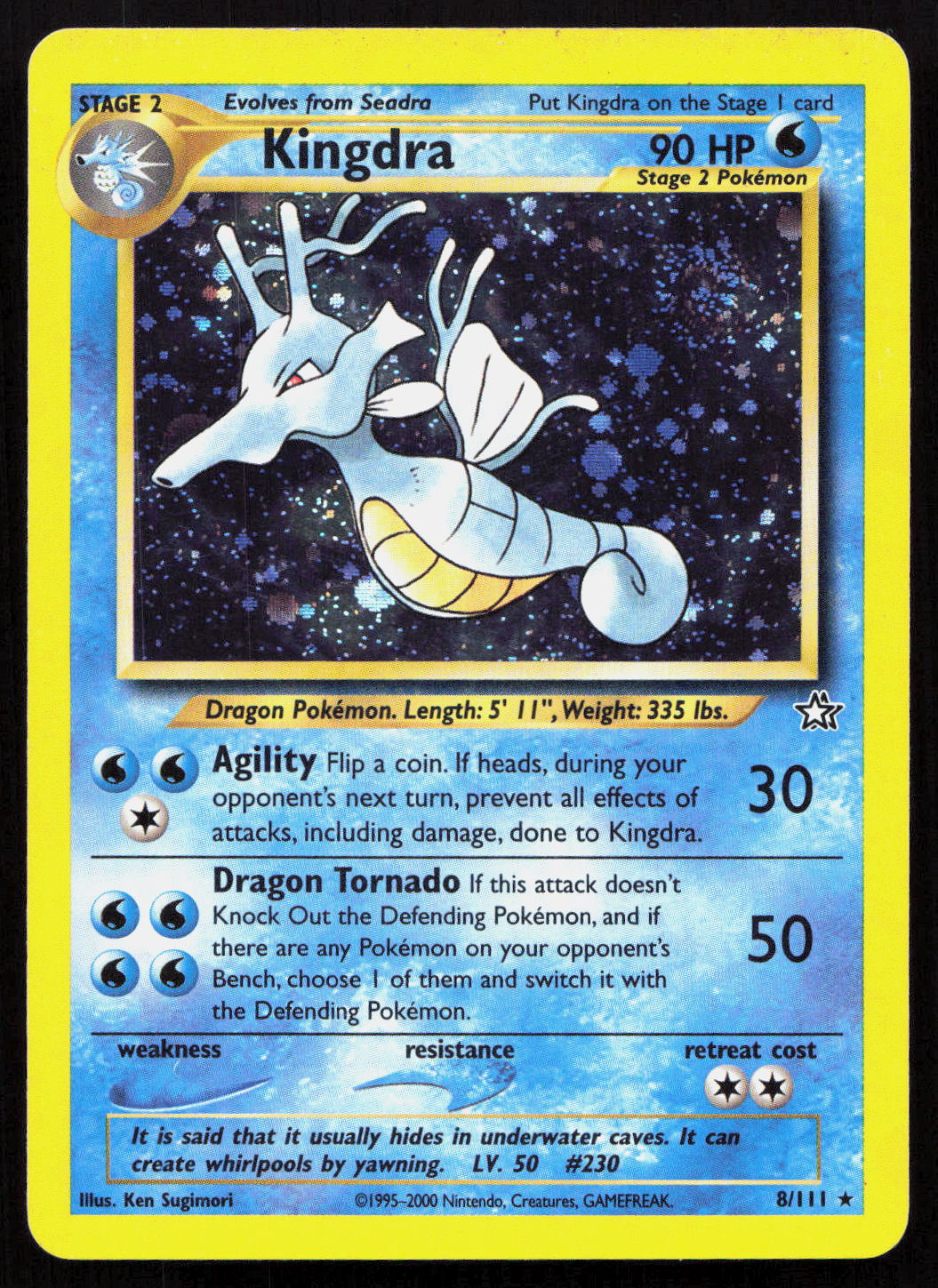 Kingdra - Neo Genesis #8/111 - Rare Holo