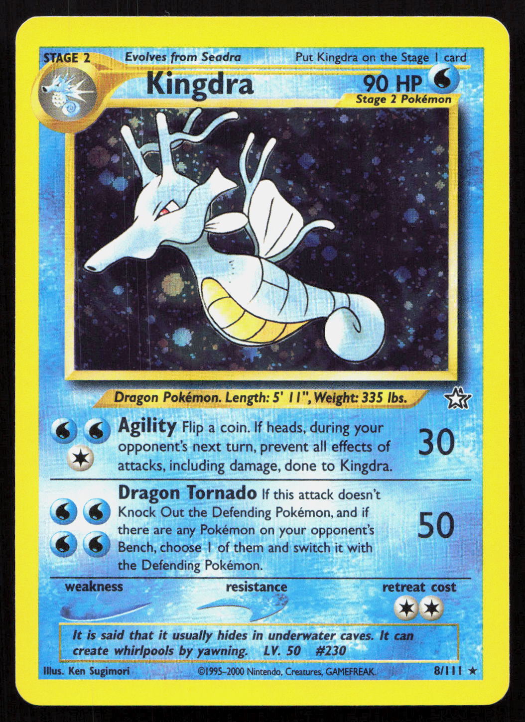 Kingdra - Neo Genesis #8/111 - Rare Holo
