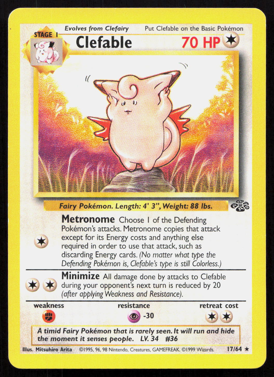Clefable - Jungle #17/64 - Rare