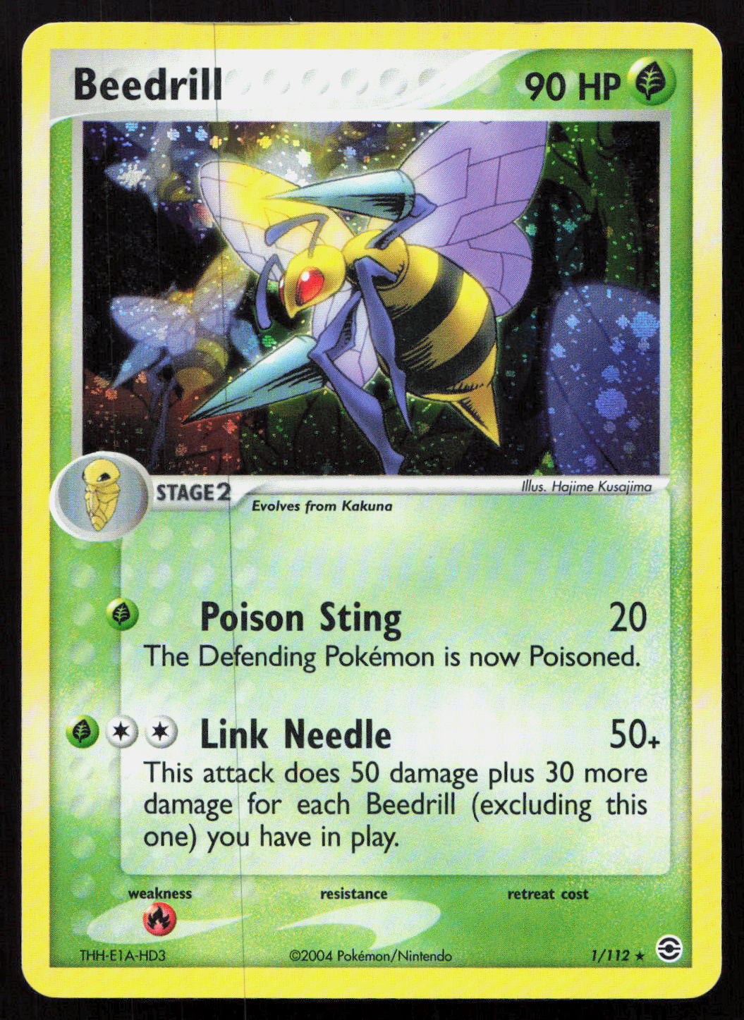 Beedrill - FireRed & LeafGreen #1/112 - Rare Holo