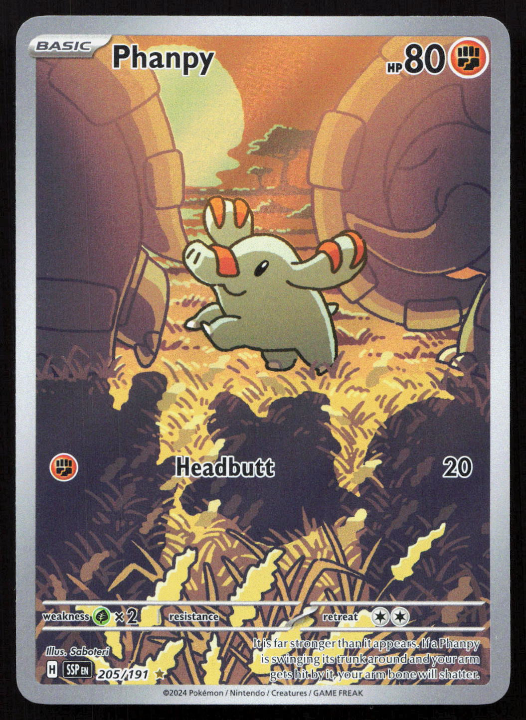 Phanpy - Surging Sparks #205/191 - Illustration Rare