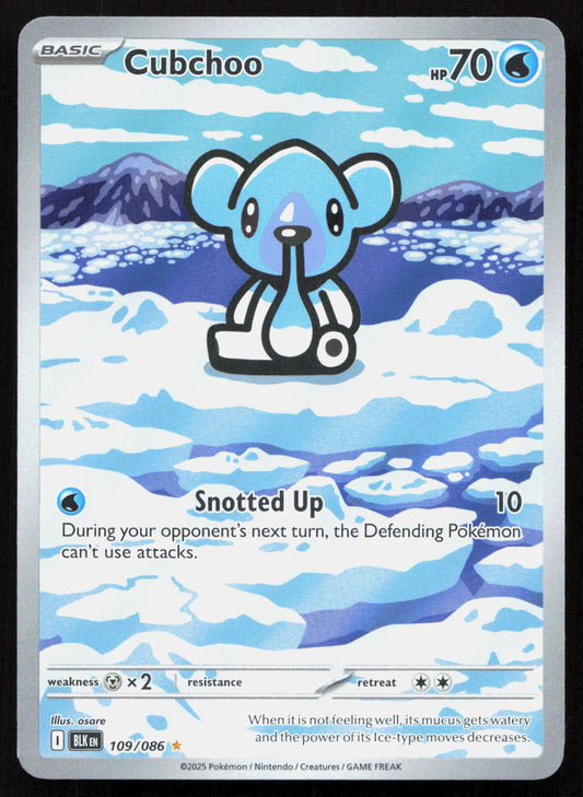 Cubchoo - Black Bolt #109/086 - Illustration Rare