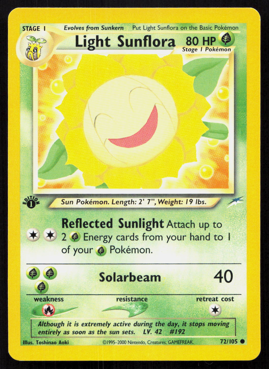 Light Sunflora - Neo Destiny #72/105 - Common