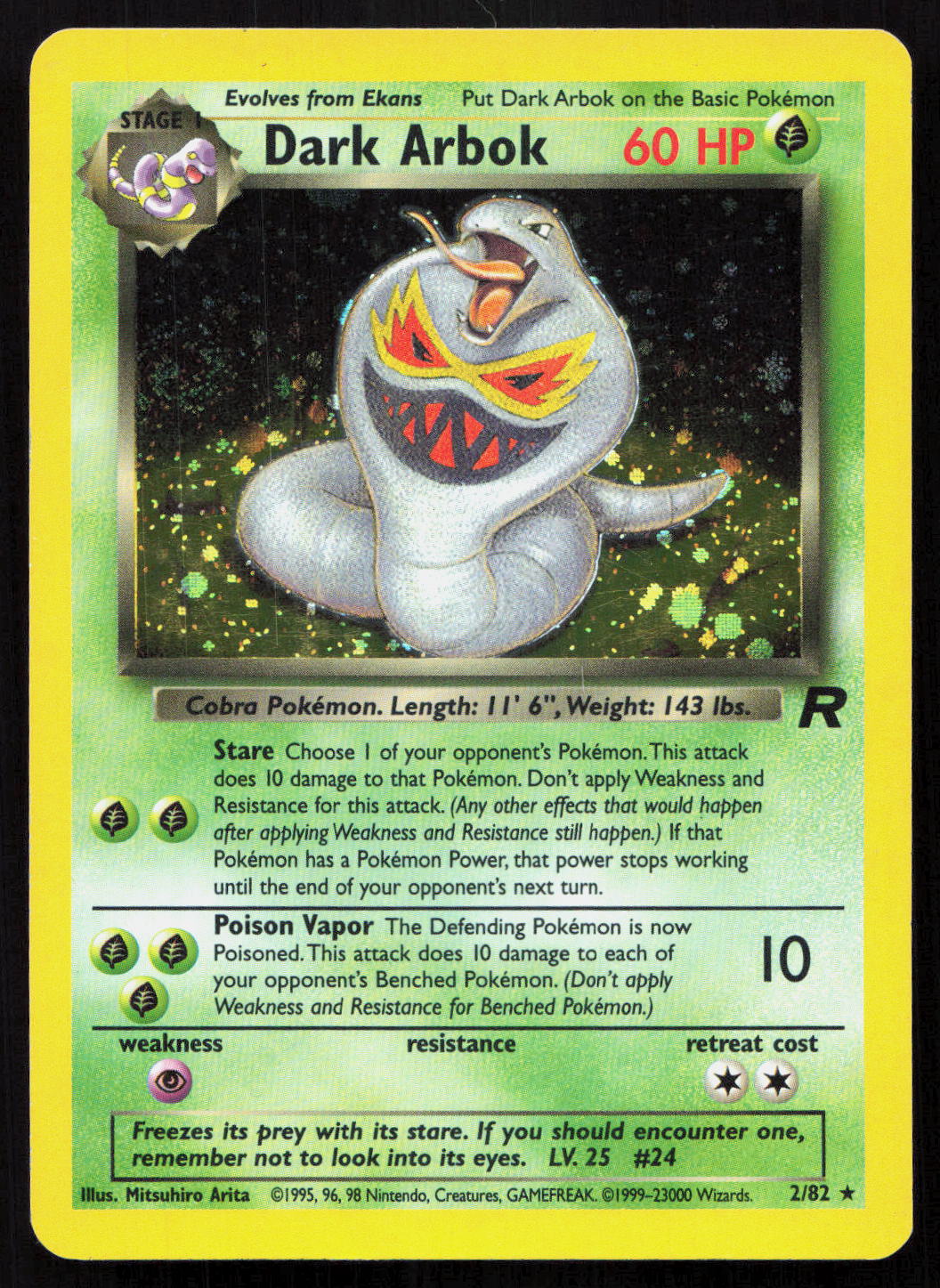 Dark Arbok - Team Rocket #2/82 - Rare Holo