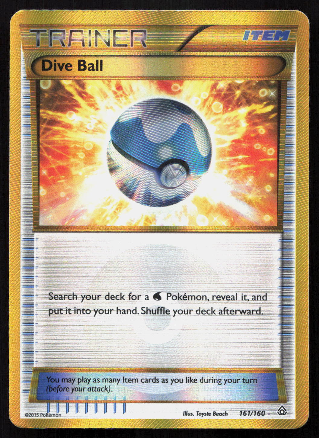 Dive Ball - Primal Clash #161/160 - Rare Secret