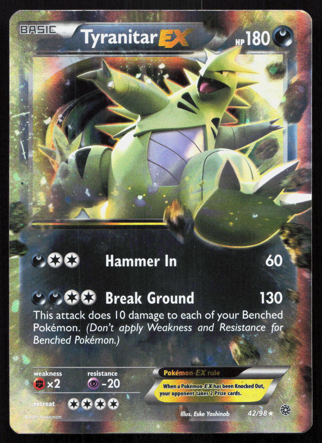 Tyranitar-EX - Ancient Origins #42/98 - Rare Holo EX