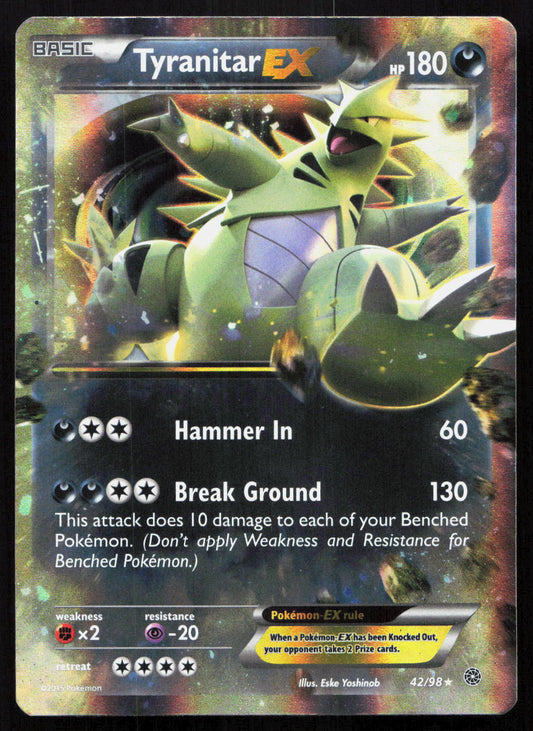 Tyranitar-EX - Ancient Origins #42/98 - Rare Holo EX